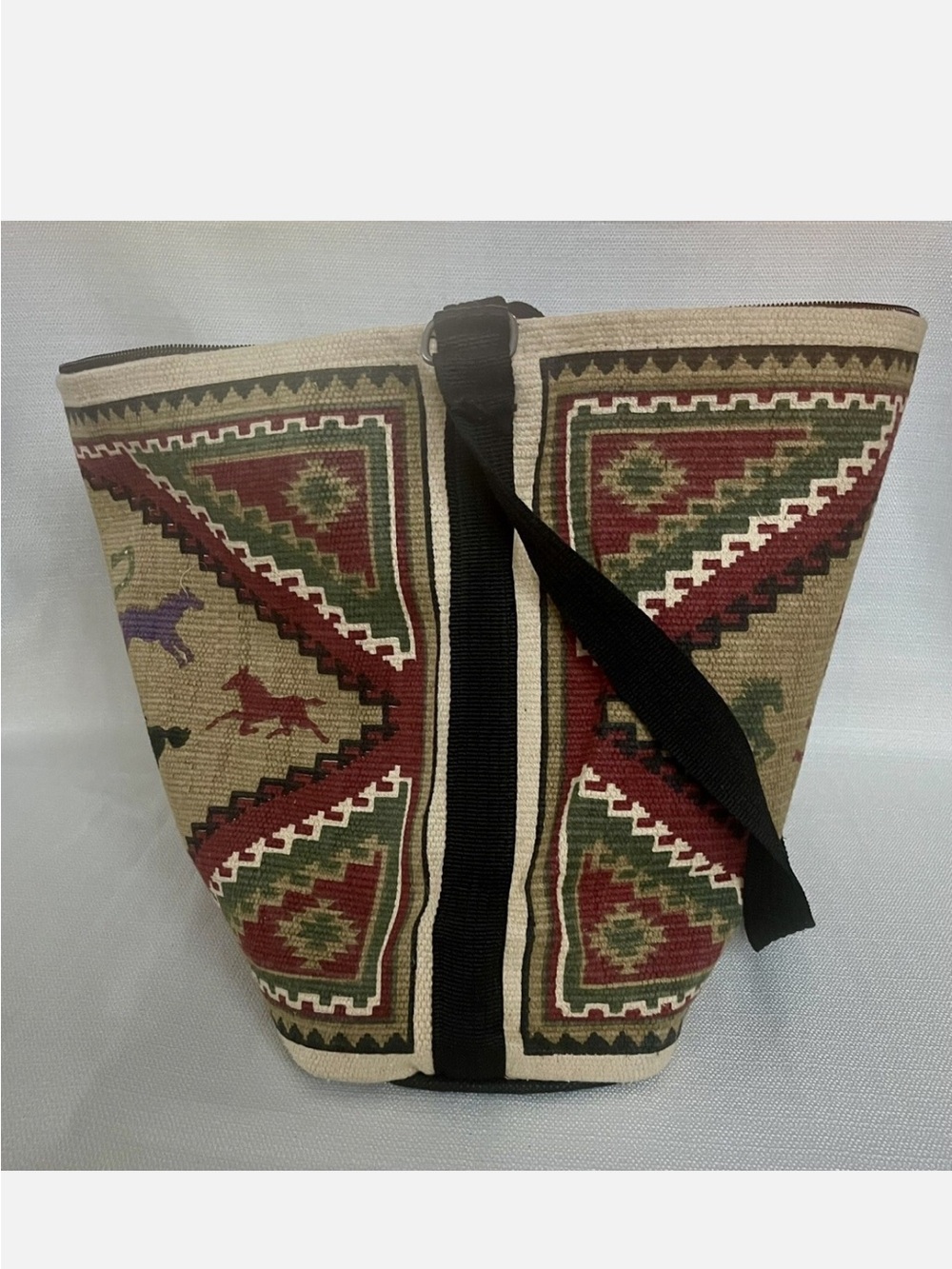 $89 El Paso saddle, blanket company bag western geometric Aztec & earrings - Picture 3 of 6